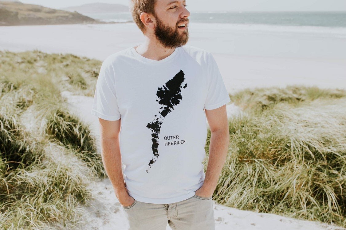 Outer Hebrides map t shirt - Culla Creative