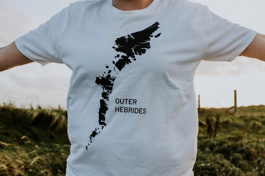Outer Hebrides map t shirt - Culla Creative