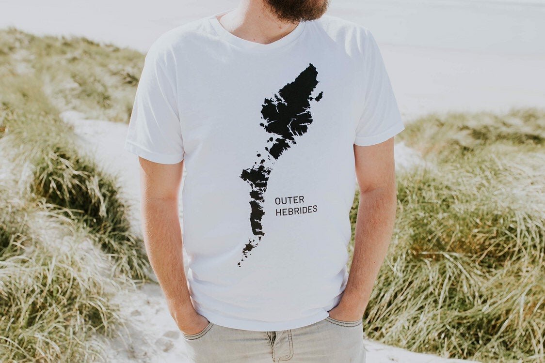 Outer Hebrides map t shirt - Culla Creative