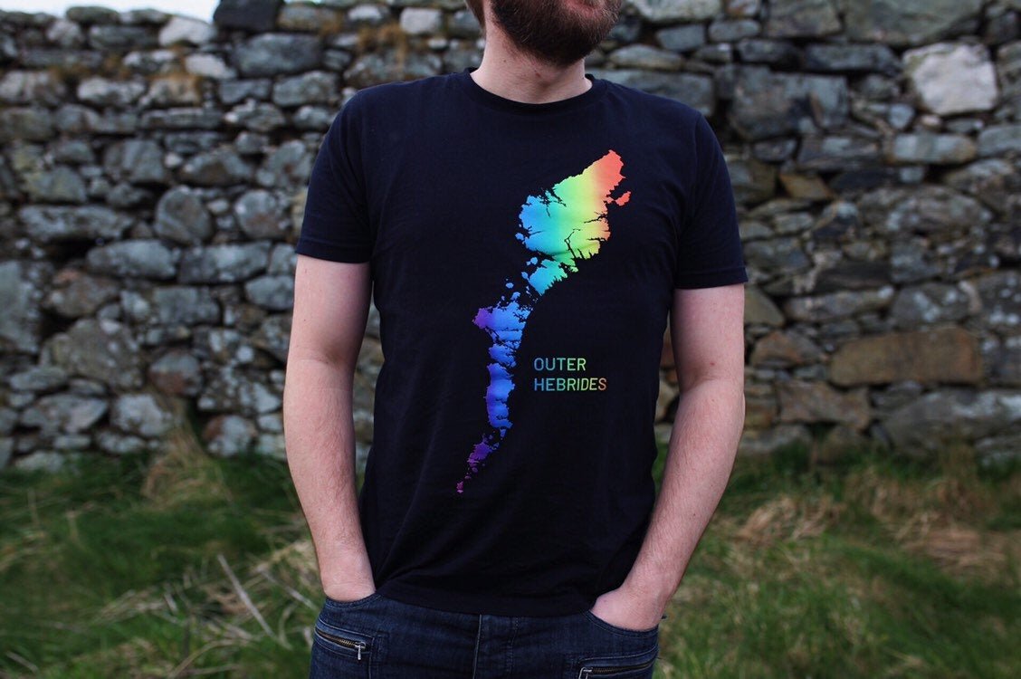 Rainbow Outer Hebrides t shirt - Culla creative