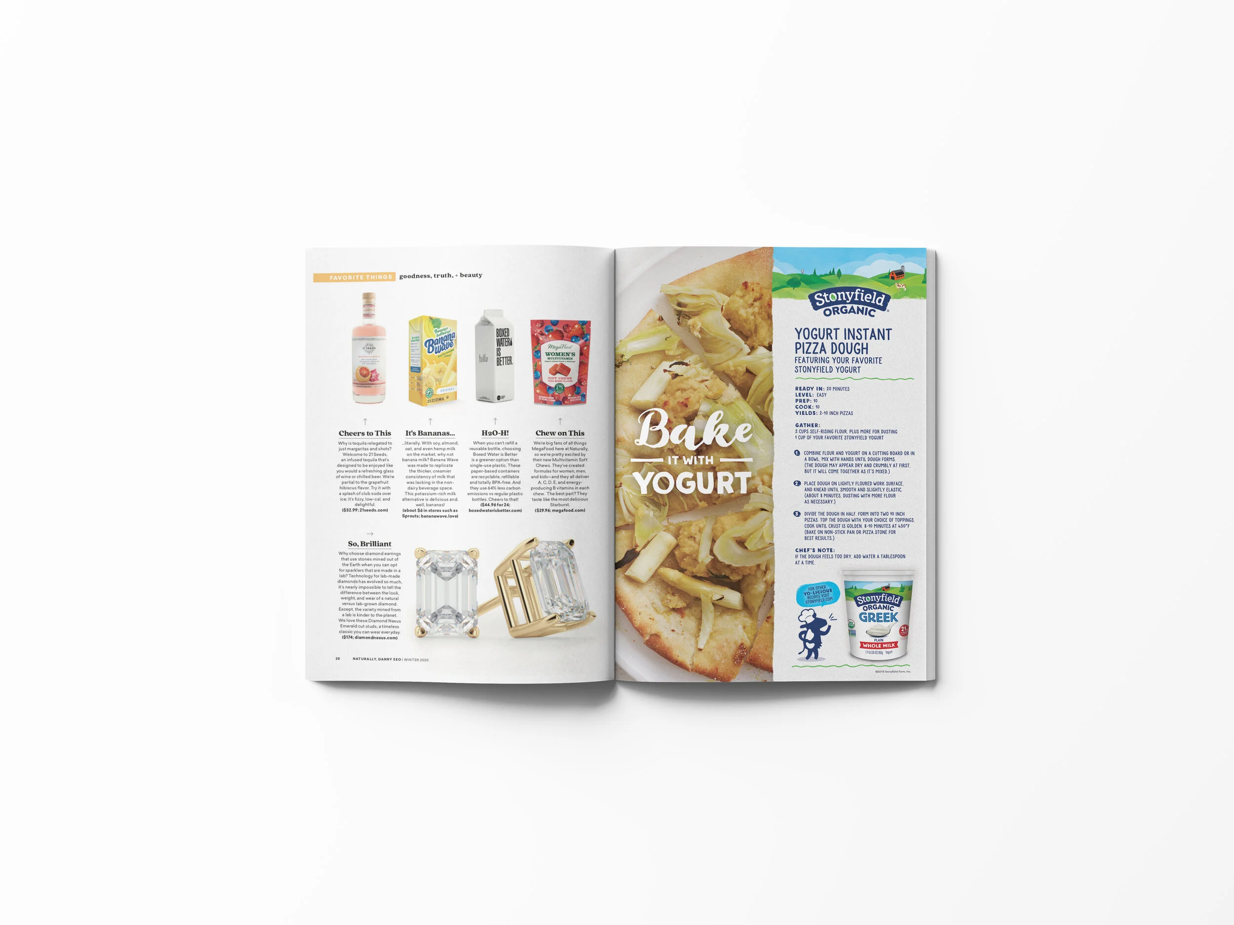 Links in the ad drove conversion to both Stonyfield.com, and Naturally, Danny Seo.