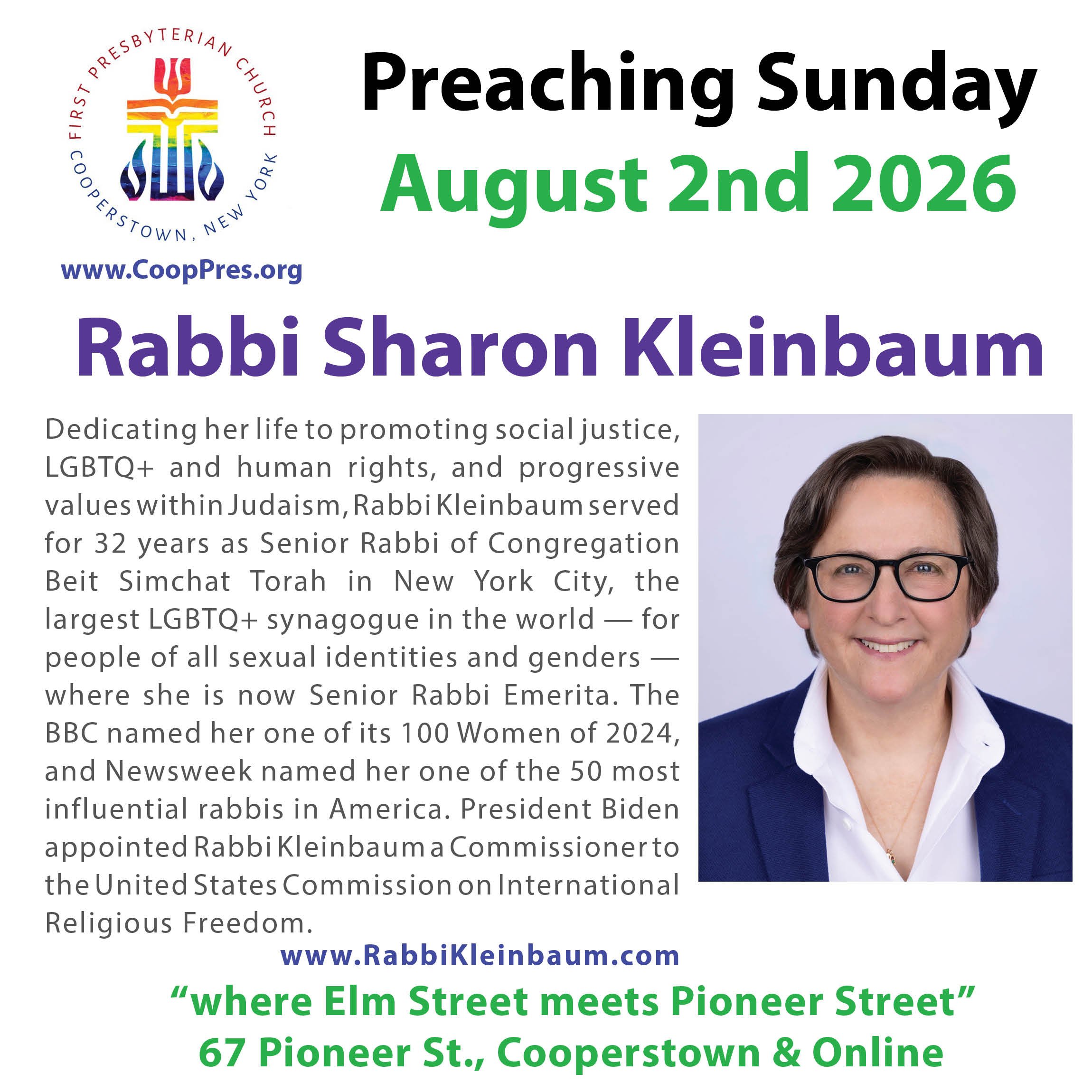 Preaching This Sunday Rabbi Kleinbaum.jpg