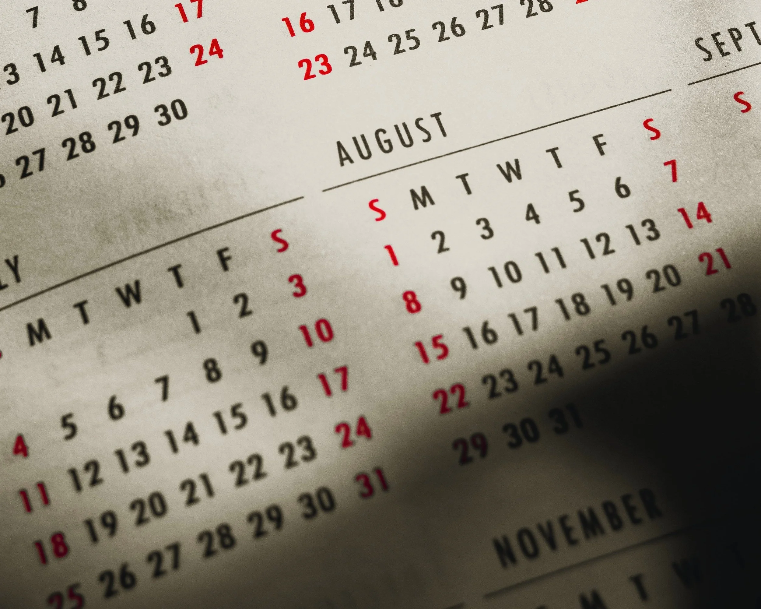 Marking Off the Calendar