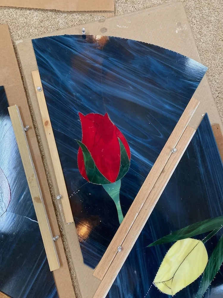 Here is one of the rose panels.