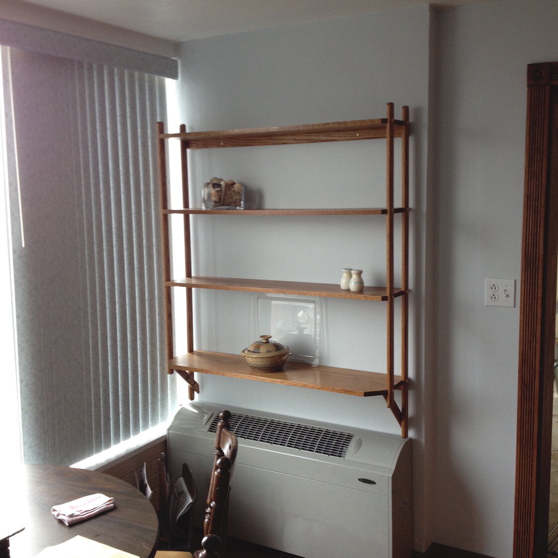 Condo kitchen shelves