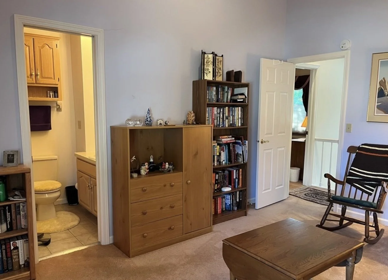 Guest bedroom from realtors pics showing ensuite bath.