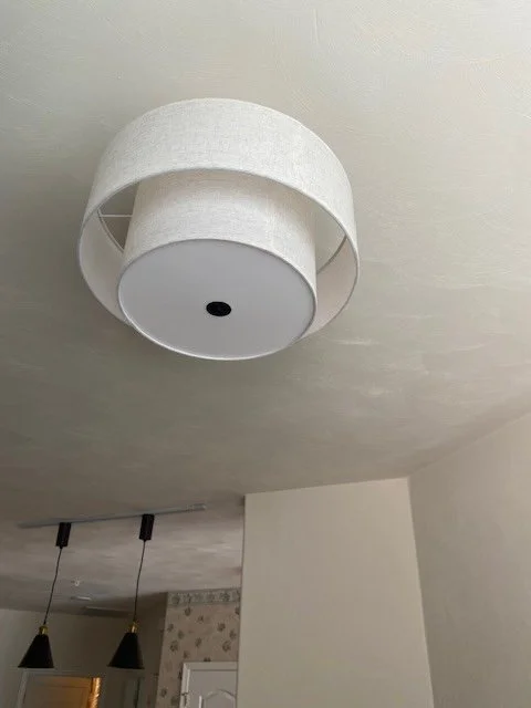 New light in dining room.