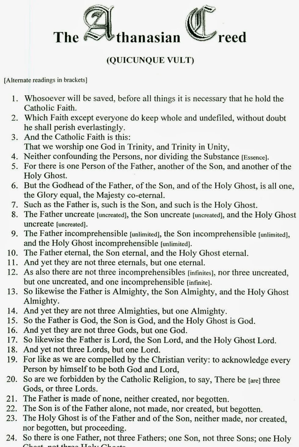 Preaching Through the Athanasian Creed