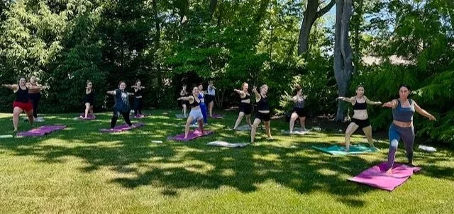 Yoga event bachelorette party in narragansett, RI with Jessica Ackerman, RYT yoga instructor at Airbnb