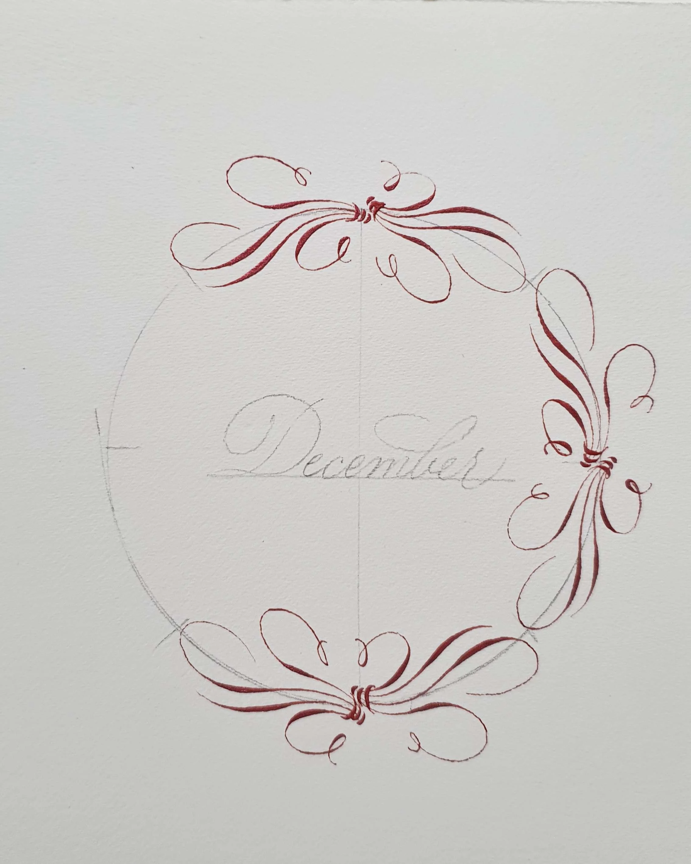 5. Next, add a set of cartouches to the right of the circle