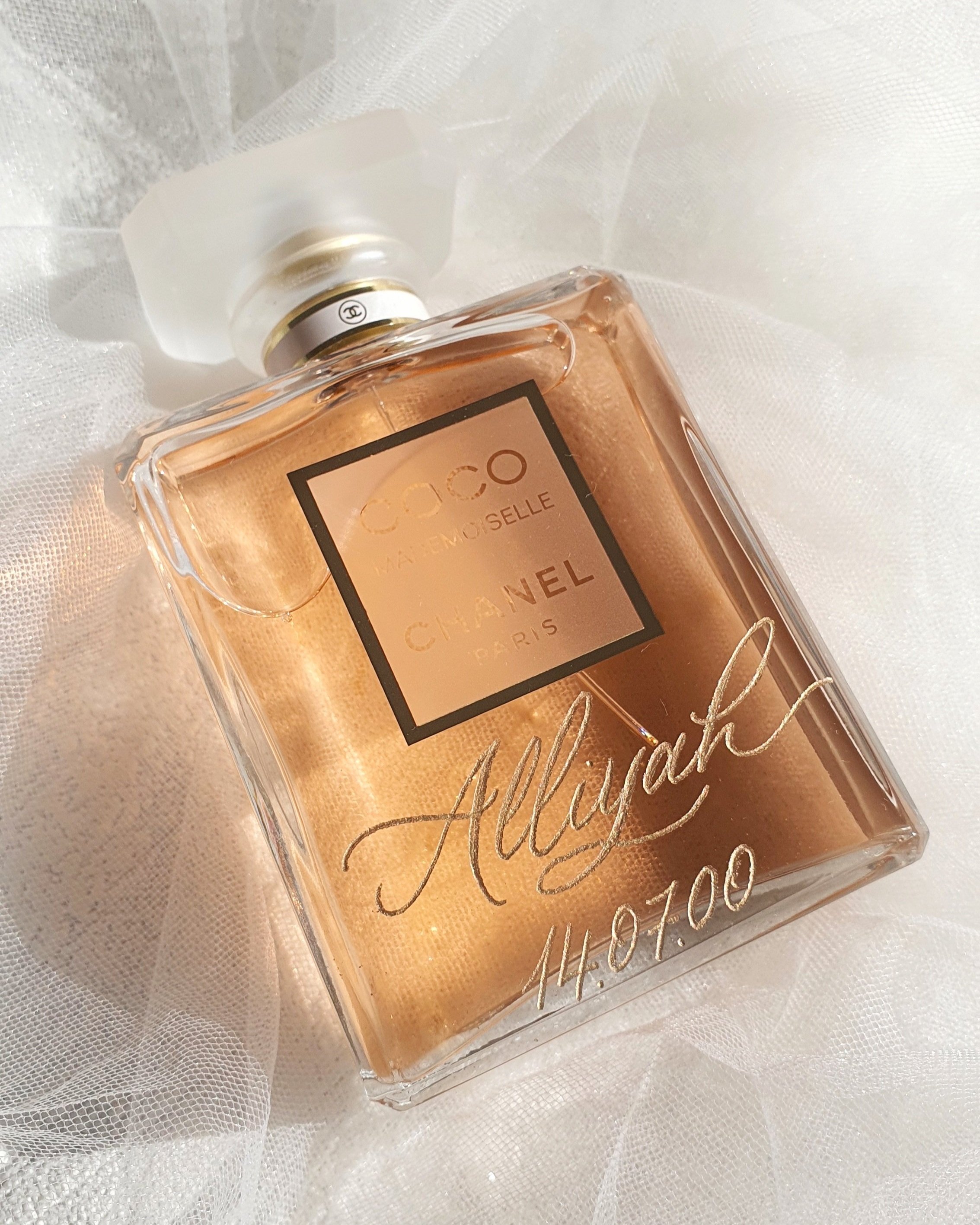 Personalised Calligraphy engraving CHANEL Coco Mademoiselle