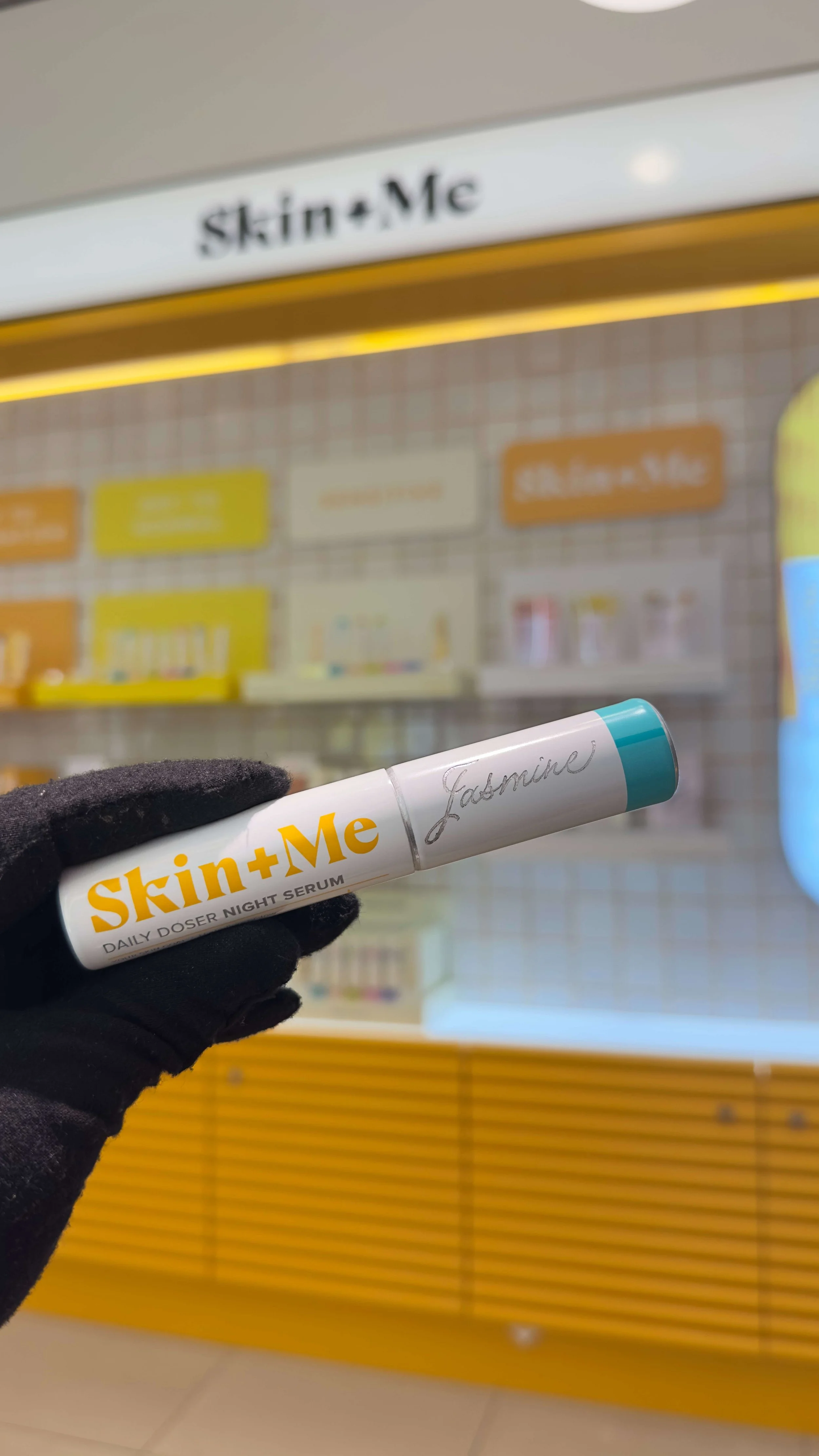 Onsite engraving for Skin+me at John Lewis Oxford street