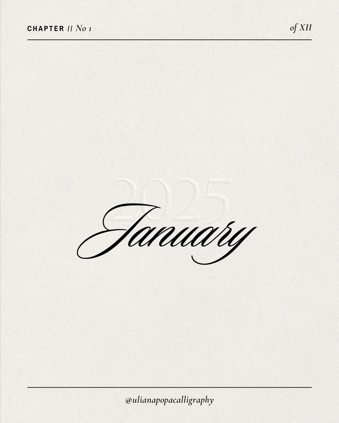 Monthly Studio Journal -  January Edition