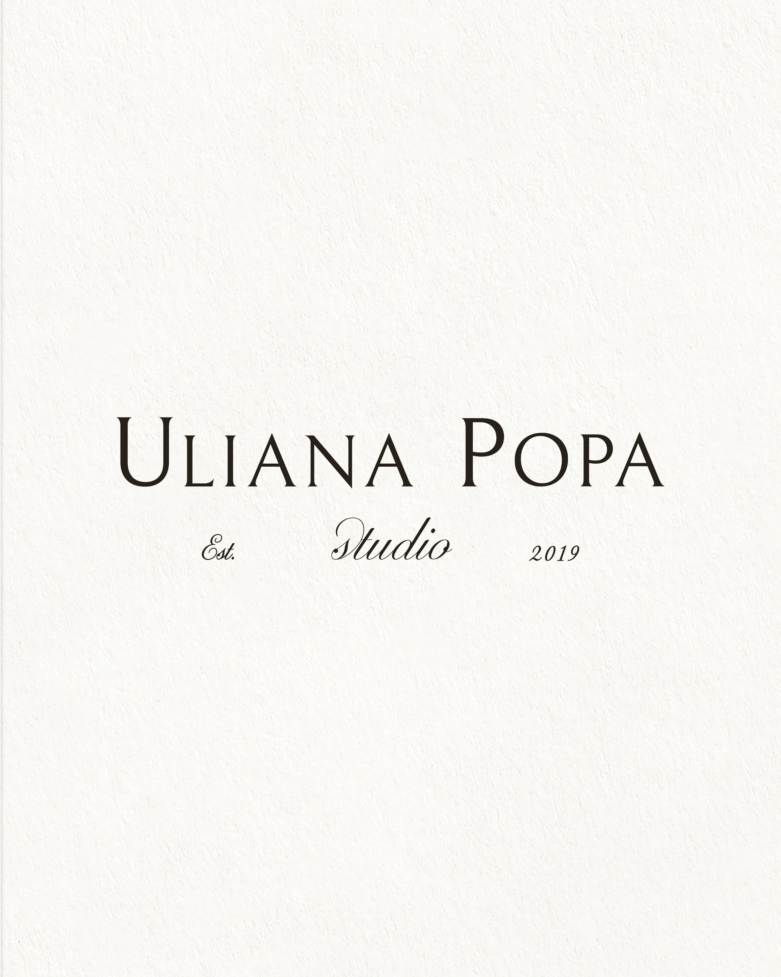 The rebrand of  ULIANA POPA STUDIO - a fresh new chapter