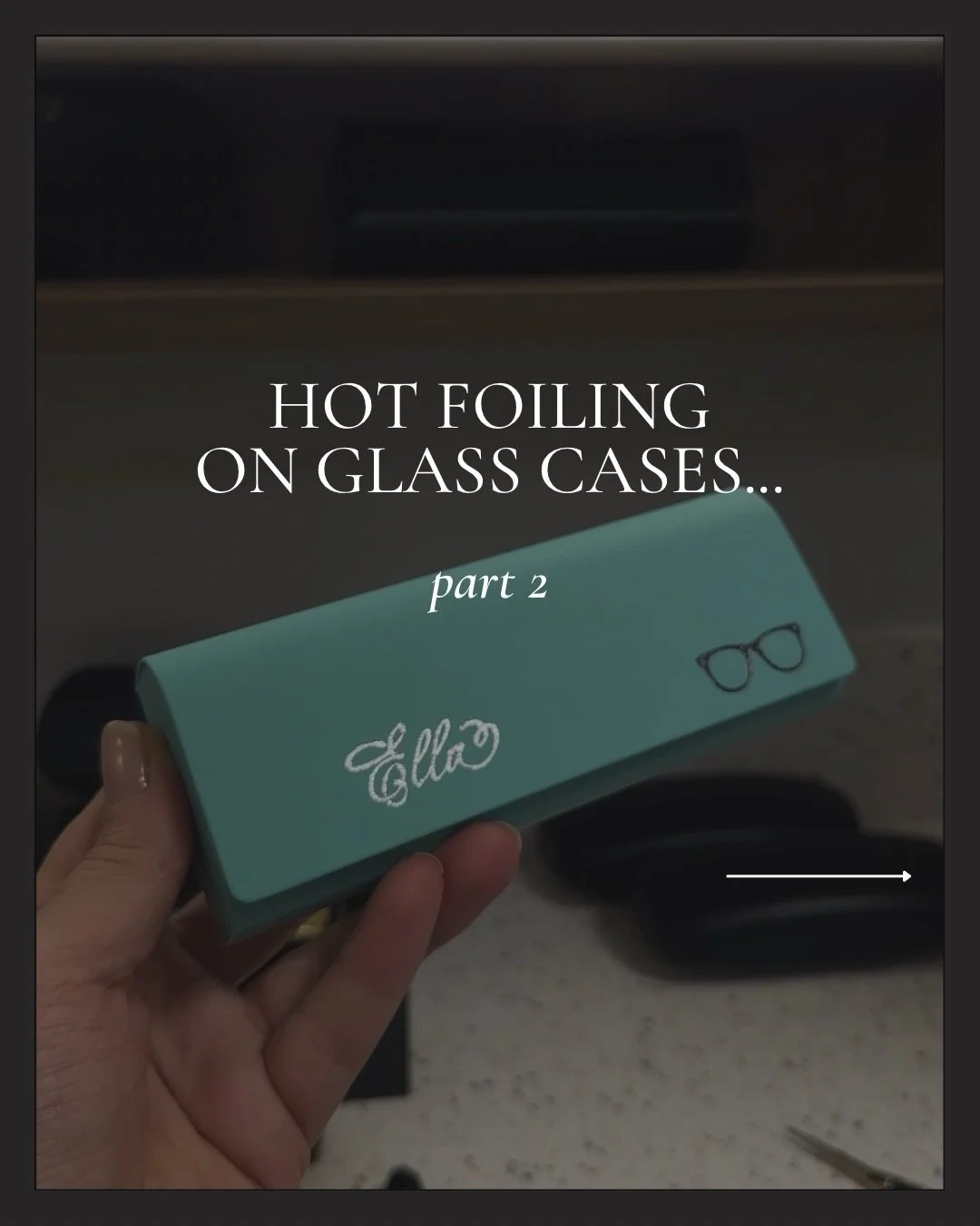 ✨Part 2 - when I almost said no (see previous post for Part 1)

✨An hour before the event ended, I was handed a list of 30 names and asked to personalise as many glass cases (those in the wrong colour) as I could.
Normally, each piece takes me 3&ndas