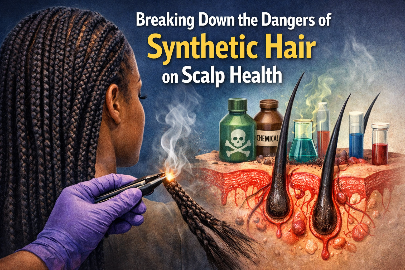 Breaking Down the Dangers of Synthetic Hair on Scalp Health