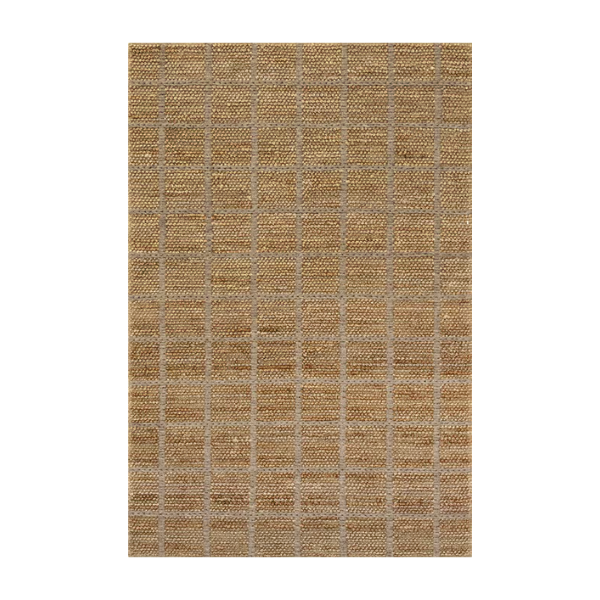 Natural Penni Checked Jute and Wool Area Rug