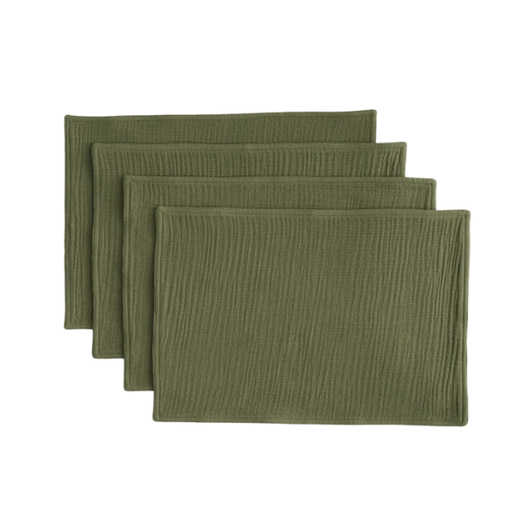 Olive Airy Gauze Placemat