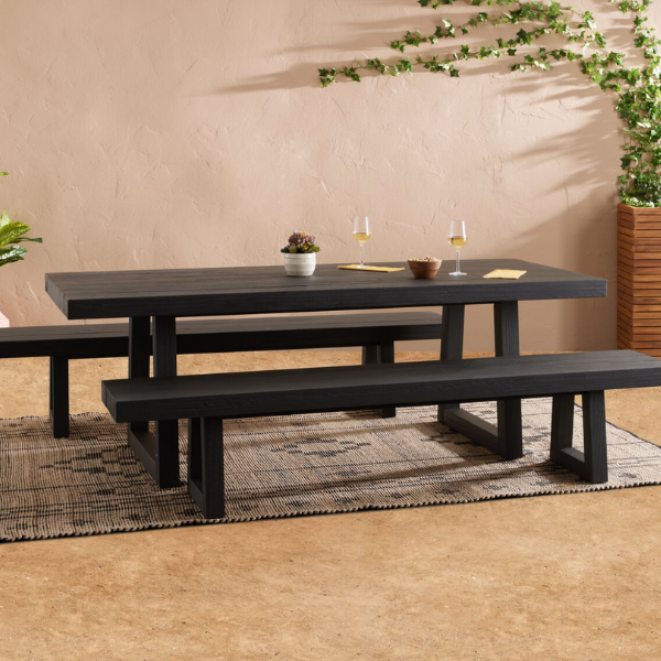 Charcoal Wood Outdoor Table