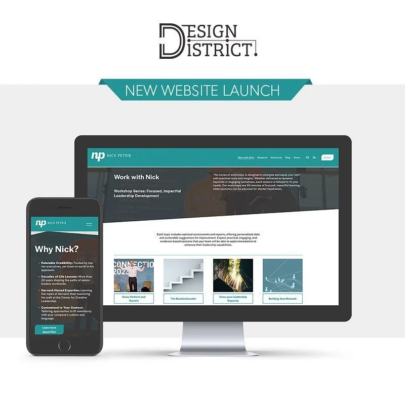 New web launch.
I&rsquo;ve just wrapped up a new website for leadership expert Nick Petrie. 🎉 It&rsquo;s been a rewarding project showcasing his work on helping leaders and organizations grow through resilience, vertical development, and sustainable