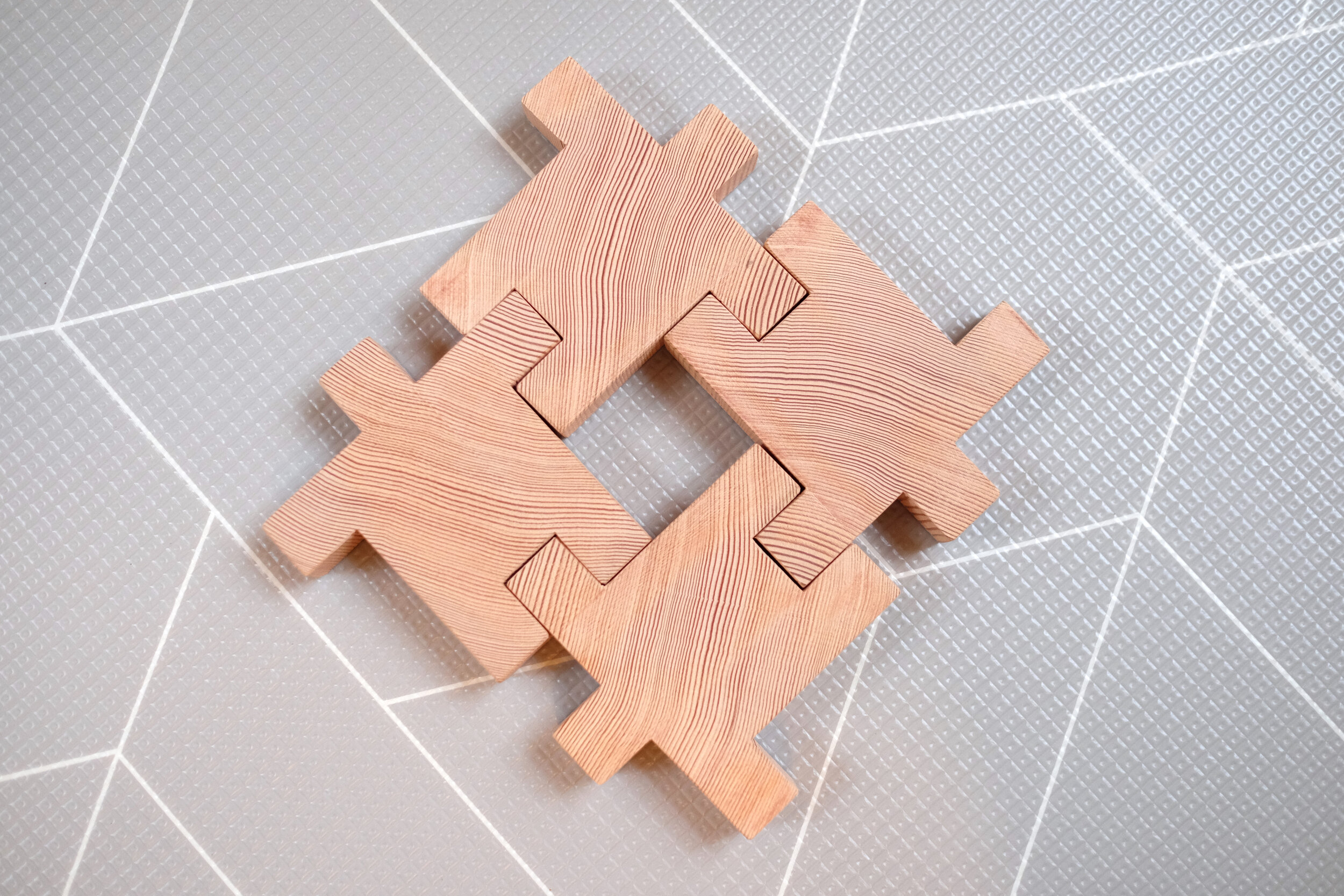 Set of 4 Large Douglas Fir Joiner Blocks