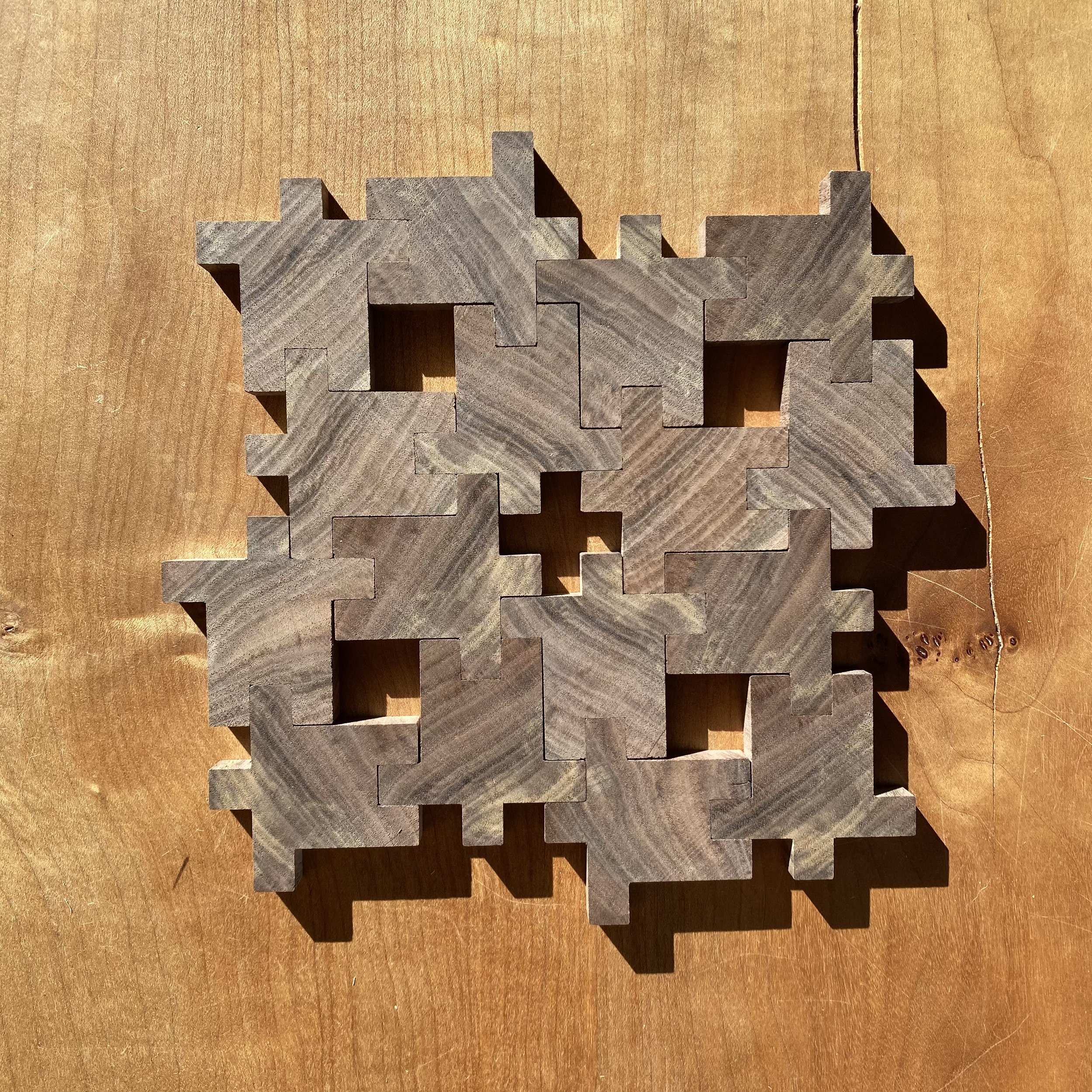 Set of 16 Walnut blocks