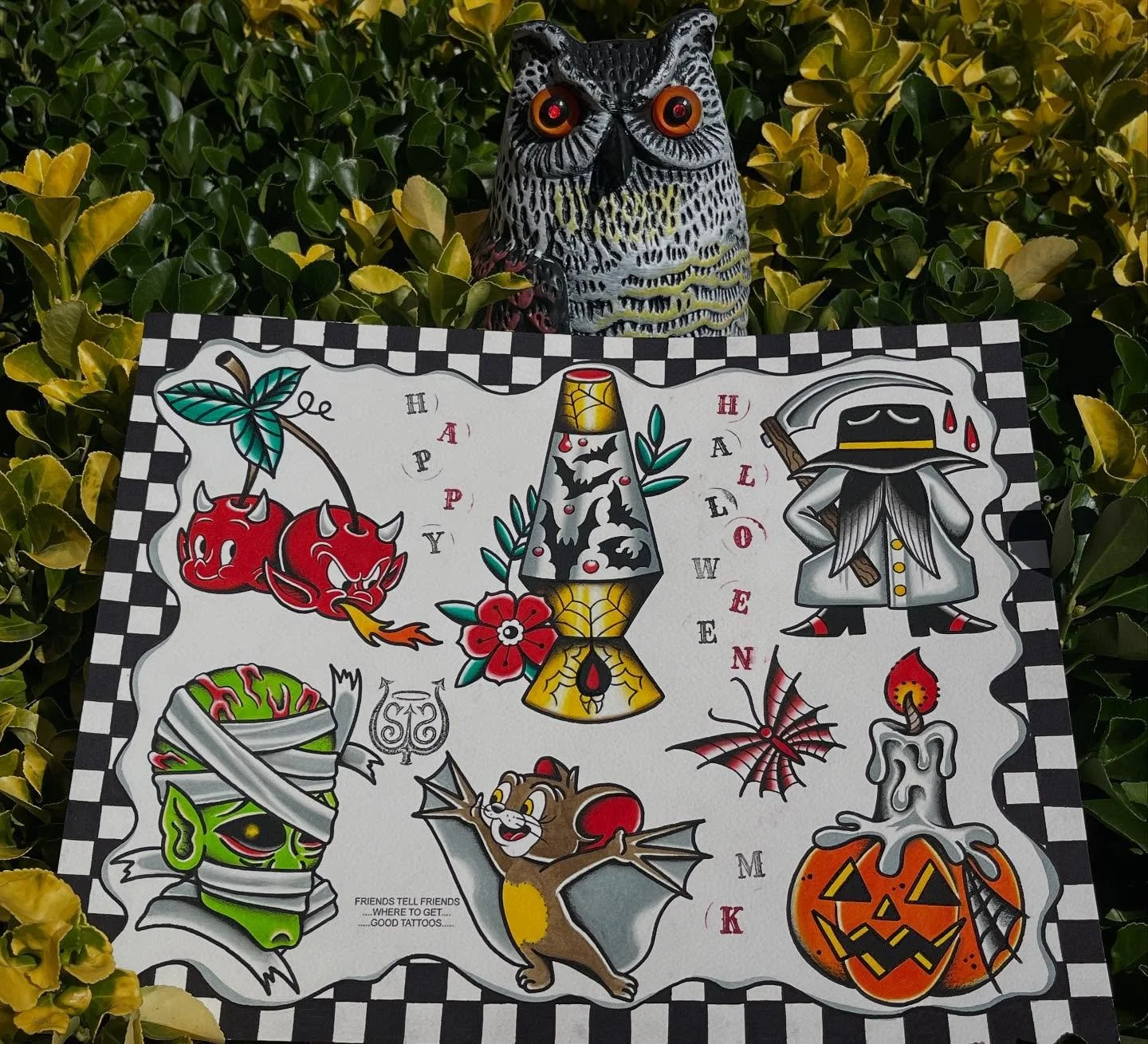 Halloween sheet in time for @hocuspokeustattoocon tomorrow and Sunday located on York PA. Only about an hours drive from Baltimore area if you&rsquo;re looking for something to do, come through! Working it with my homie @francescadecker can&rsquo;t w