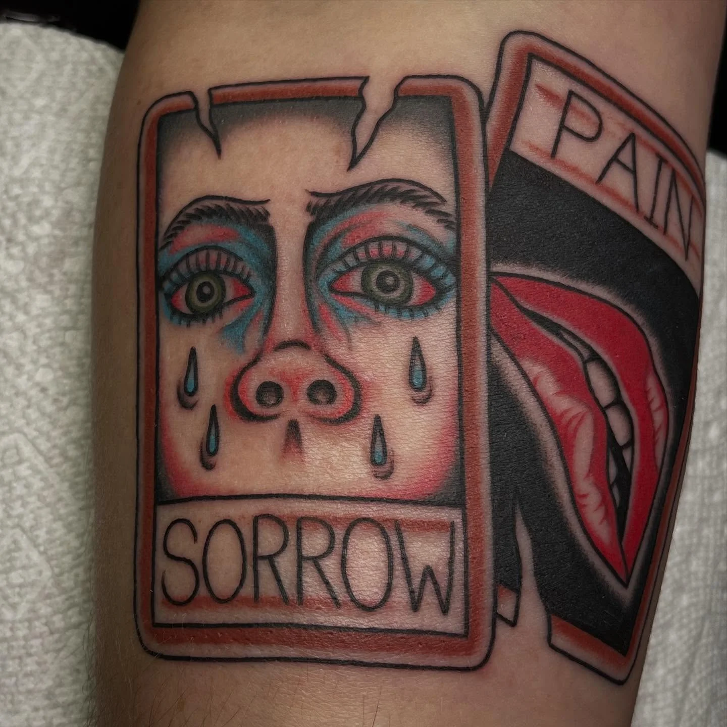 Thanks @hatchetface5366 for letting me do this special one for you, I appreciate you

#tattoos #art #femaletattooartist #ladytattooer #americantraditional #colortattoo #traditionaltattoo #saintsandsinnerstattoo #maryland #mashkatattoos #timcurry  #ro