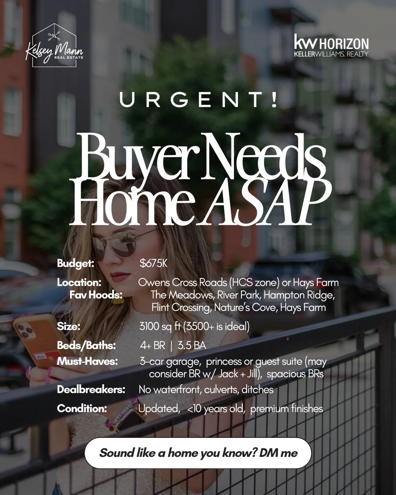 🚨 𝗨𝗥𝗚𝗘𝗡𝗧 𝗕𝗨𝗬𝗘𝗥 𝗡𝗘𝗘𝗗 -  Owens Cross Roads/South Huntsville &bull; 𝙥𝙡𝙚𝙖𝙨𝙚 𝙨𝙝𝙖𝙧𝙚! 🙏🏻

I&rsquo;m working with a well-qualified buyer who needs to be under contract by this weekend (for school registration)! Move-in timing is 
