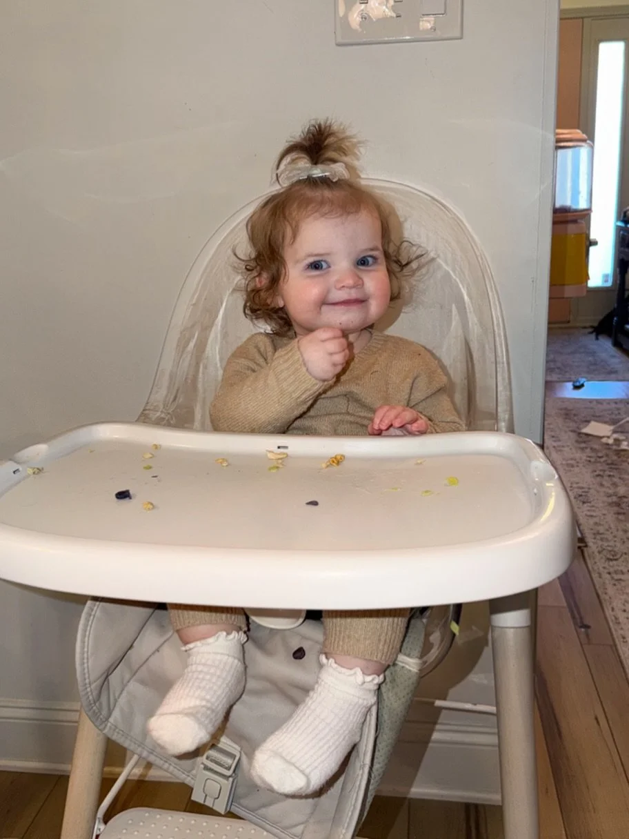 This girl is hilarious, bossy, cuddly, and too smart. She has curly Q hair like her daddy. She loves saying &ldquo;hey&rdquo; and waving to everyone&hellip; but she&rsquo;s really not that friendly to strangers in person. 🤣 She knows her animal soun