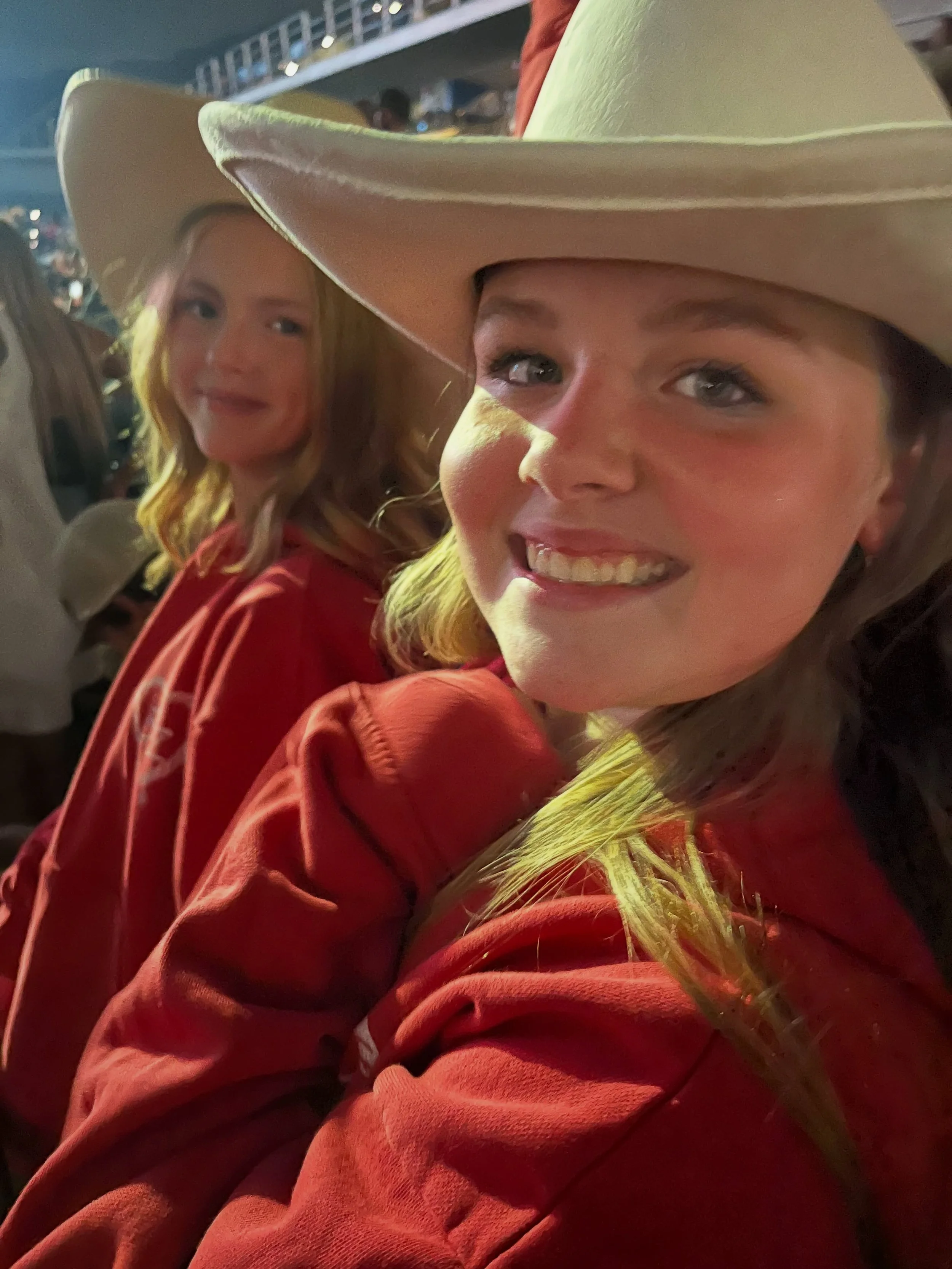 I&rsquo;m not a country music girly (unless it&rsquo;s the oldies 🤓), so my sweet grandparents took Lilly &amp; her bestie Gracie to see Bailey Zimmerman last week!!!

They started out with seats on the side&hellip; and apparently the girls were dan