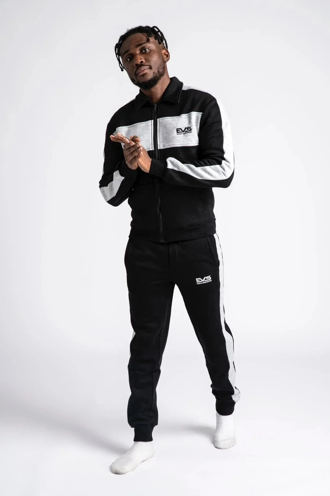 Black - EVS Zippa Full Tracksuit