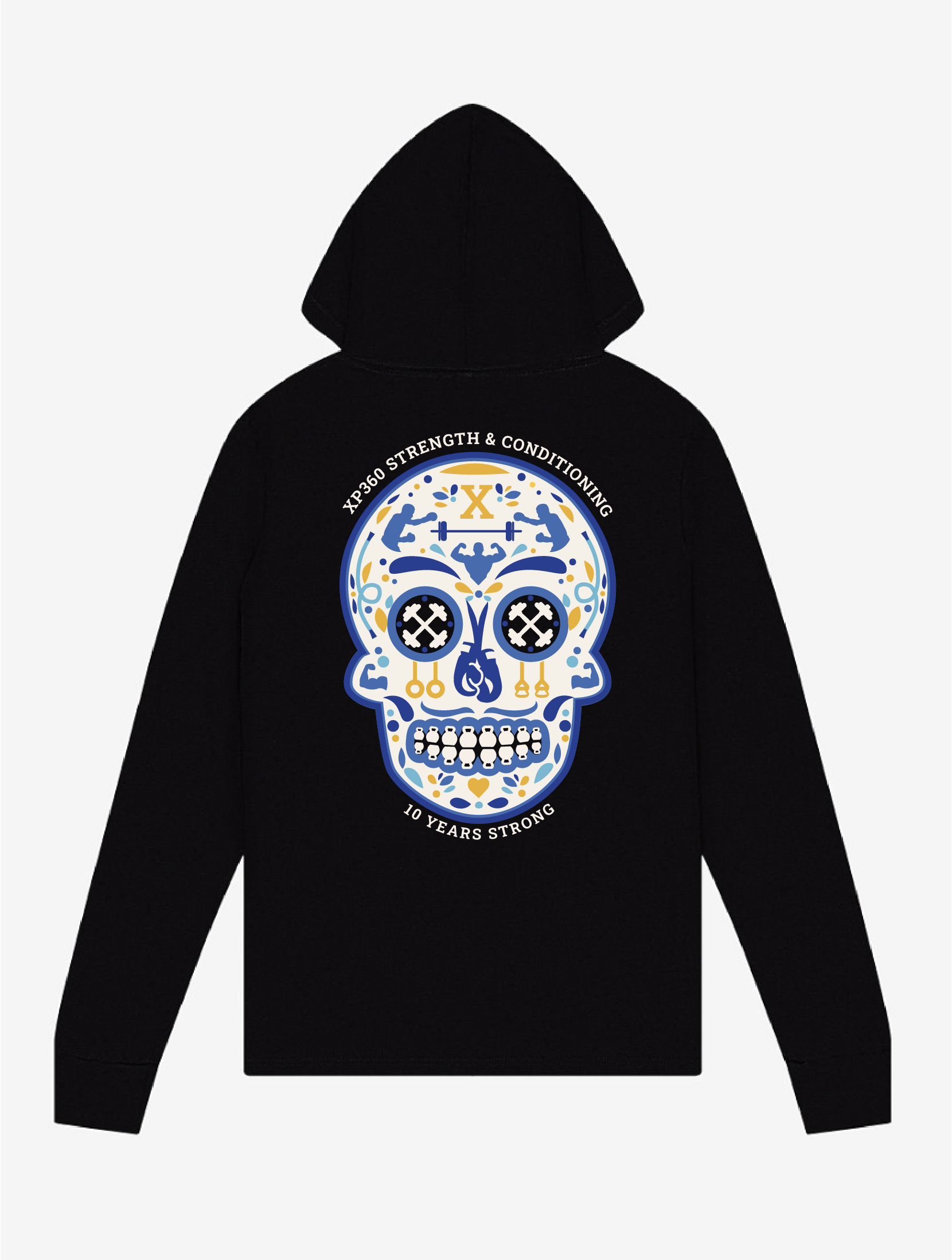 "X Sugar Skull" Long Sleeve Hoodie - PREORDER