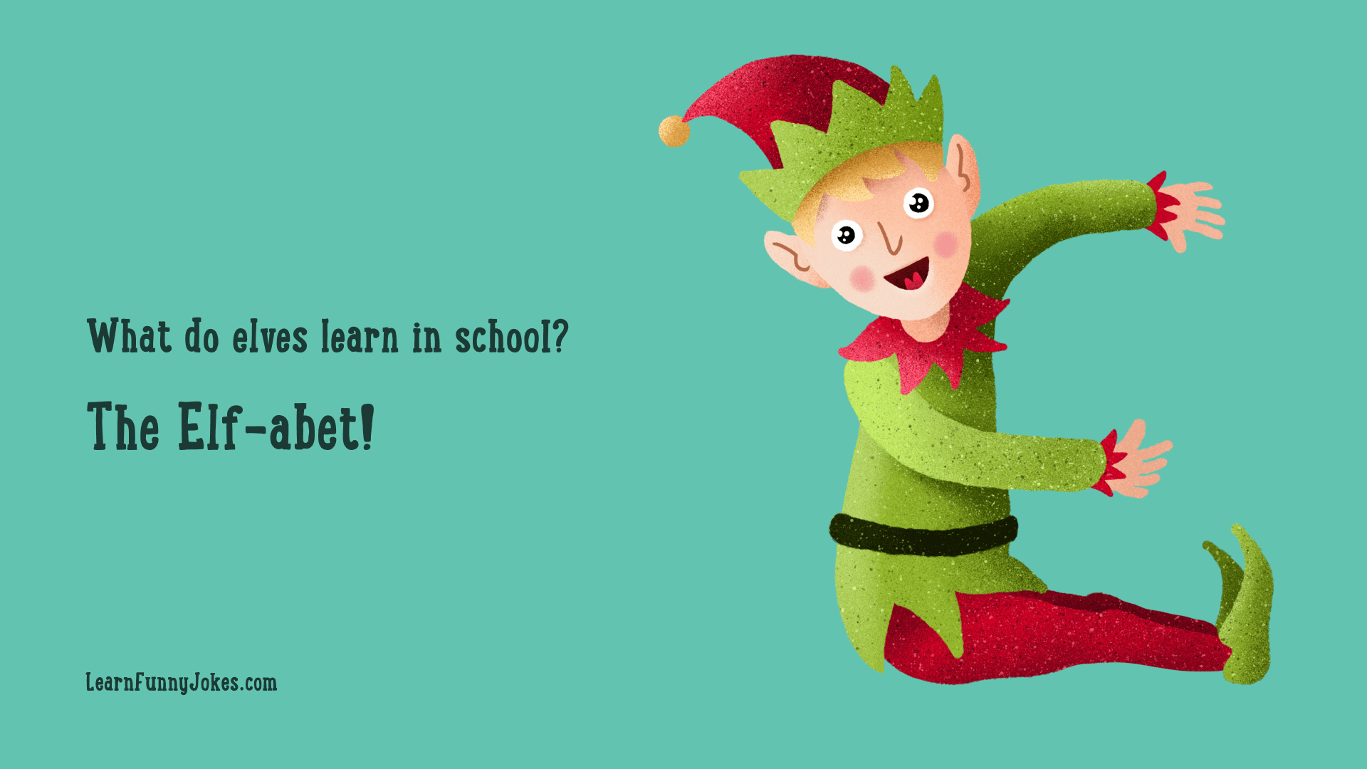 Christmas Zoom Backgrounds | Elf-abet — Learn Funny Jokes
