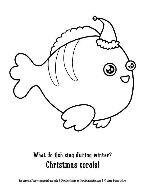 Christmas coloring pages for kids and adults - Christmas corals — Learn Funny  Jokes