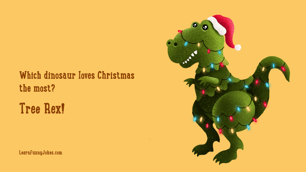 Funny Christmas Zoom Backgrounds | Tree Rex — Learn Funny Jokes