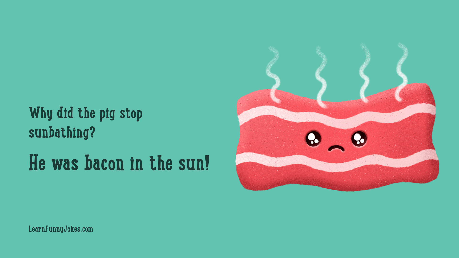 Bacon in the sun funny Zoom background - Funny food virtual background —  Learn Funny Jokes