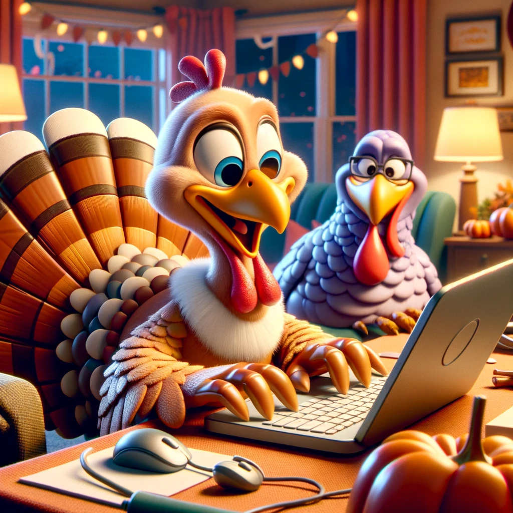 What did the turkey say to the computer? "Google, google, google!" — Learn  Funny Jokes