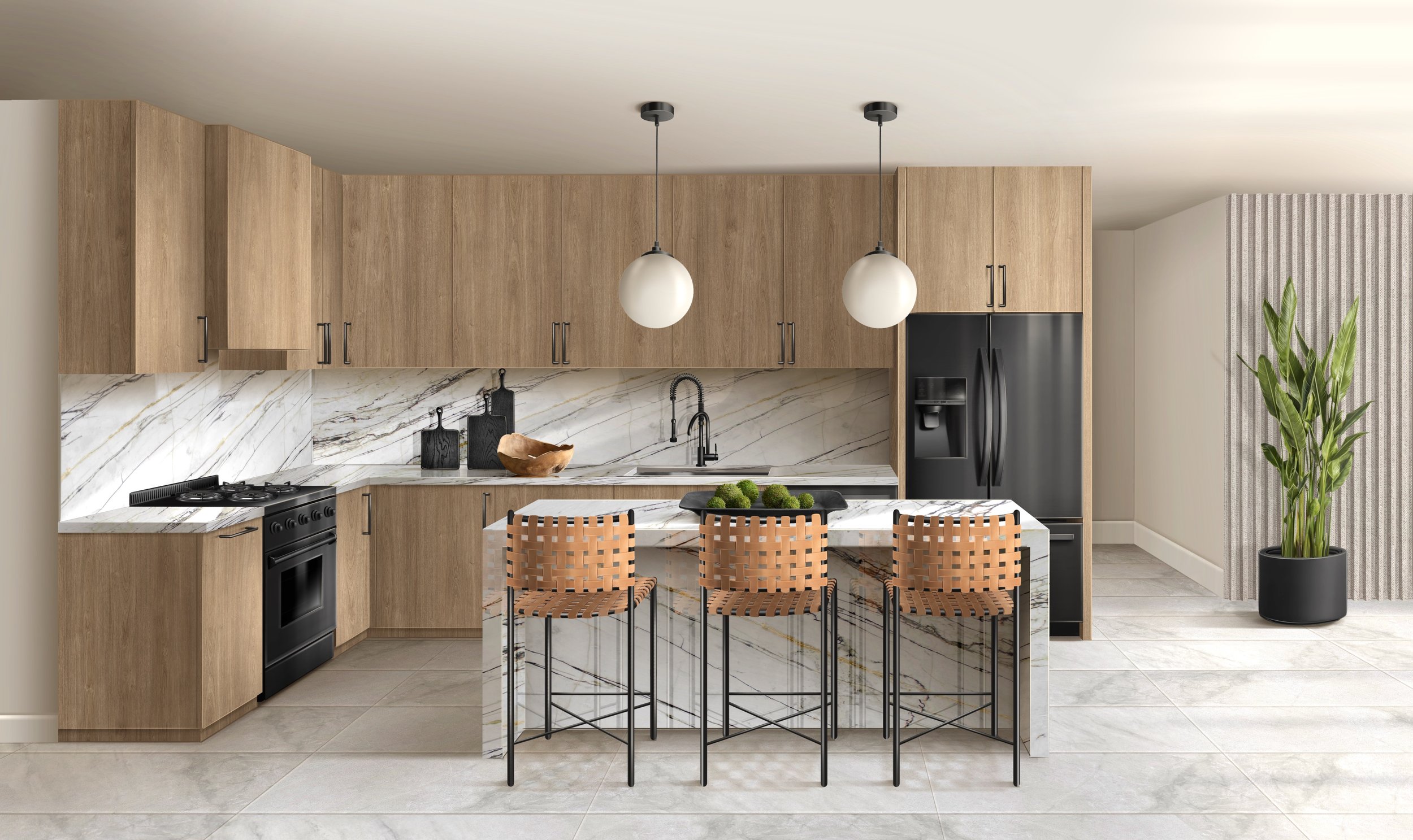 Modern kitchen remodel in the Grand Venetian.