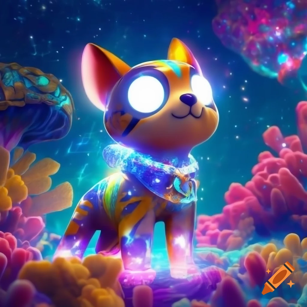 craiyon_093636_cute_tiger_like_dog_reptile_eyes_glow_with_bright_white_light_with_long_beautiful_cosmic_collar__on_.png