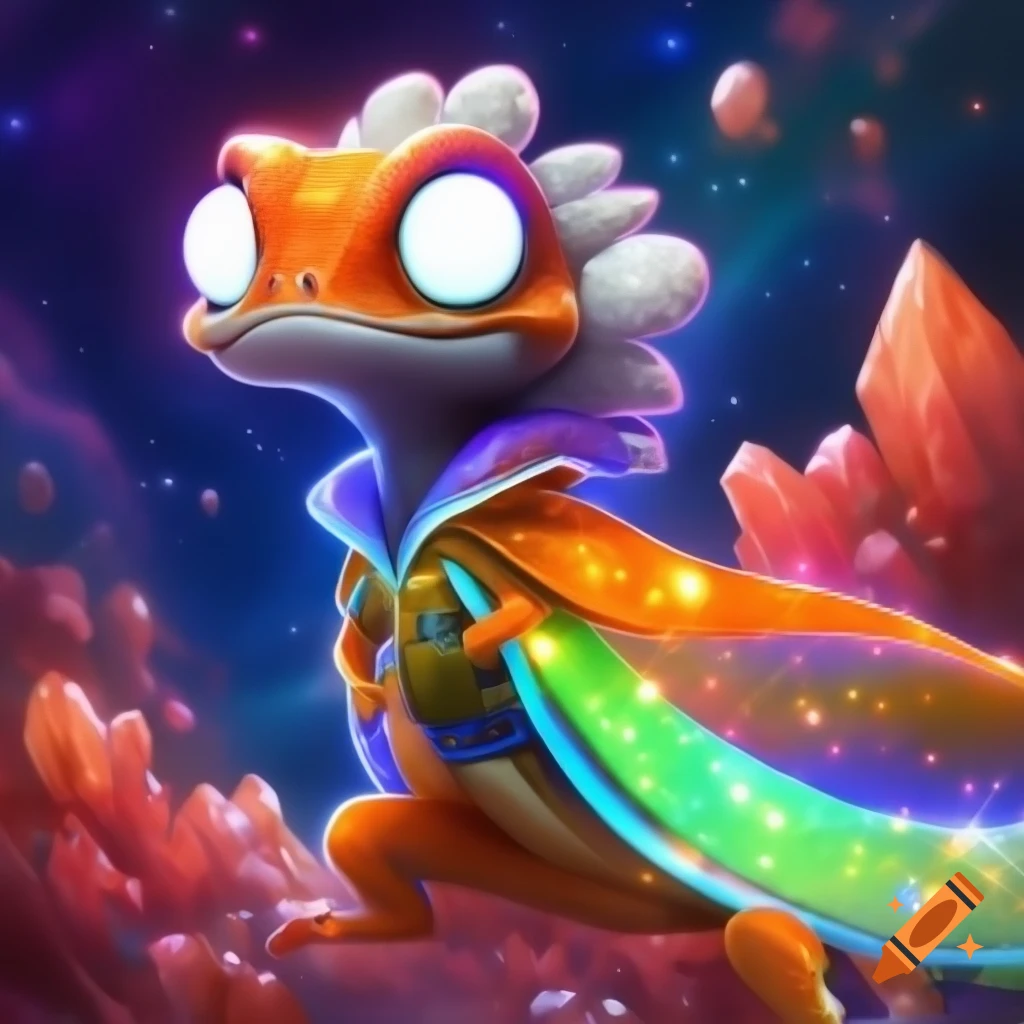 craiyon_093419_super_very_cute_big_headed__with_grey_white_tuffs_of_hair__lizard_orange_skinned_gecko_with_a_small_.png