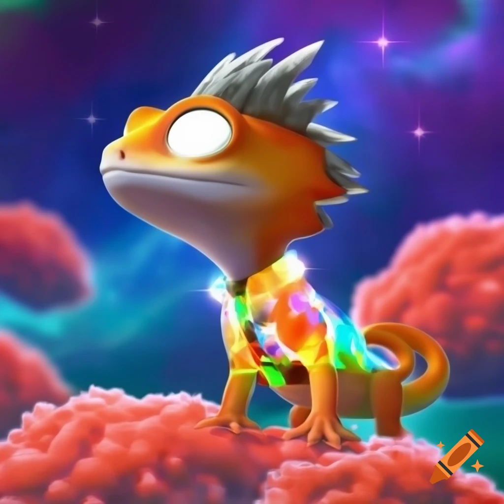craiyon_093340_super_very_cute_big_headed__with_grey_white_tuffs_of_hair__lizard_orange_skinned_gecko_with_a_small_.png