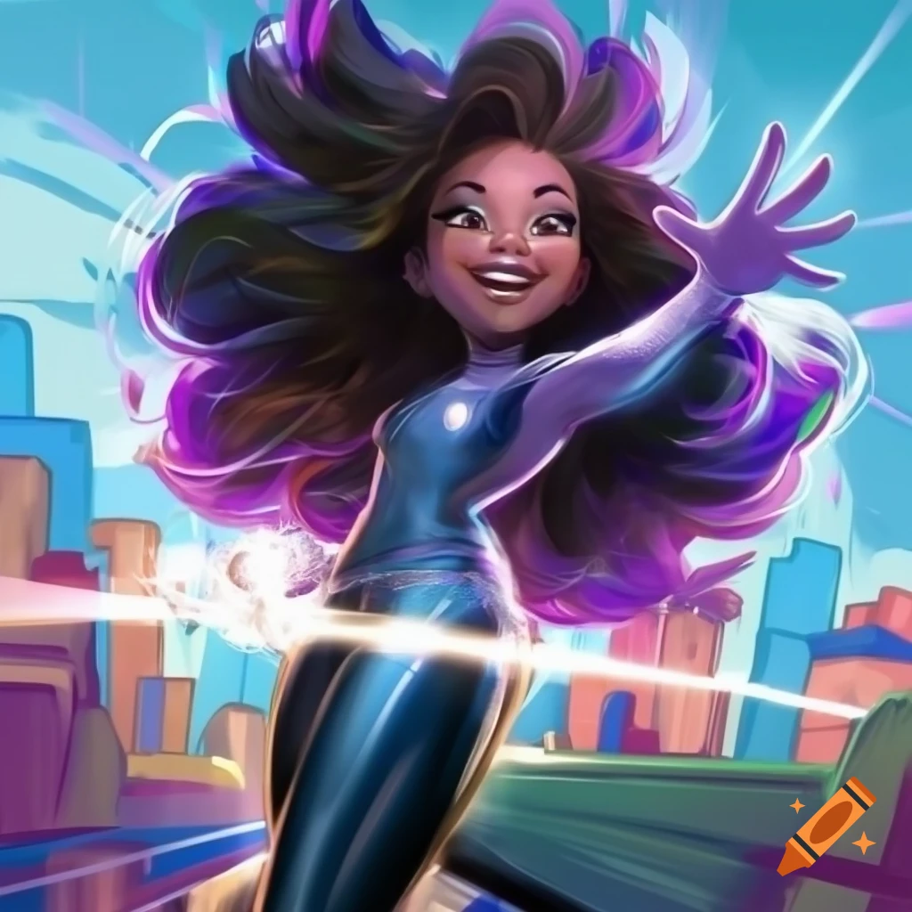 craiyon_094434_cartoon_Scooby_Doo_style_blackgirl_magical_hair_in_shiny_suit_energy_bean_magic_magical_girl_superhe.png