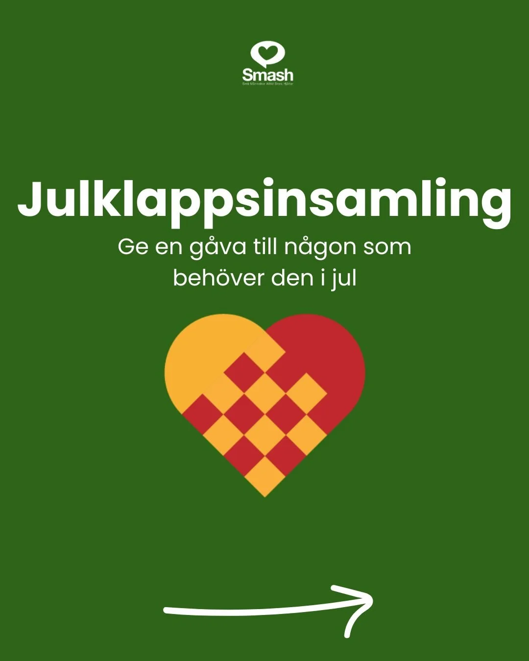 Under december samlar vi in presentkort som vi delar med oss av till smashfamiljer som beh&ouml;ver extra ekonomiskt st&ouml;d i jul och under kommande &aring;r. ❤️