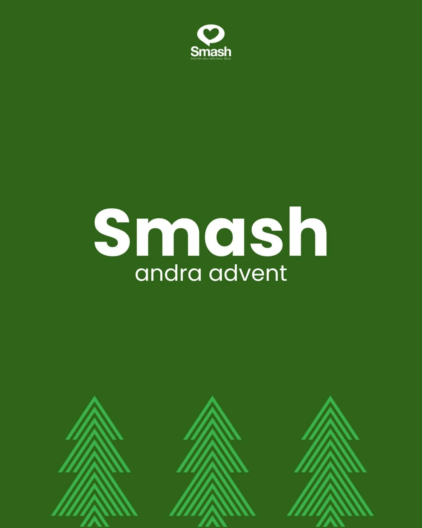 Vi hade en otrolig f&ouml;rsta advent tillsammans och nu &auml;r vi laddade f&ouml;r att fira andra advent p&aring; Smash 🌲🕯️✨

P&aring; s&ouml;ndag checkar alla barn in i sina ordinarie grupper och lokaler fr&aring;n kl 10.40. Redan 10.30 finns de