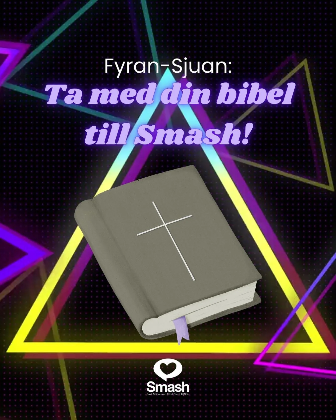Ta med bibeln till Smash - s&aring; l&auml;ser vi Guds ord tillsammans! 💜