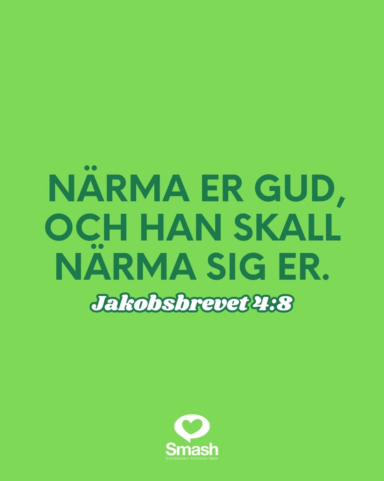 Gud &auml;r inte l&aring;ngt borta, han finns n&auml;ra oss alla 💚

P&aring; s&ouml;ndag ses vi p&aring; Smash igen! Incheckningen &ouml;ppnar vid 10.40 i alla &aring;ldersgrupper. I gudstj&auml;nsten i kyrksalen har vi bibelutdelning och v&aring;ra