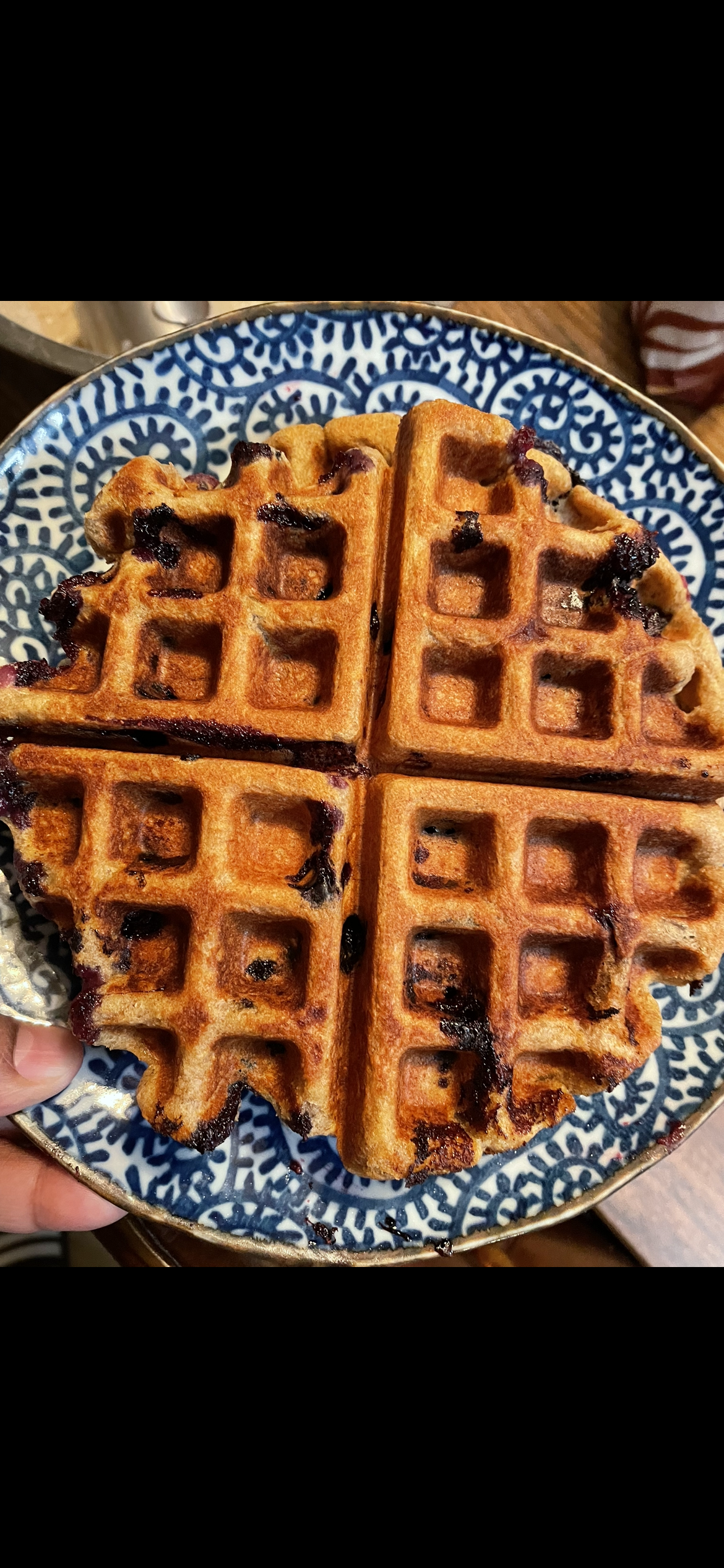 Blueberry Banana Rye Waffles Eggless — Chef Taffy Elrod