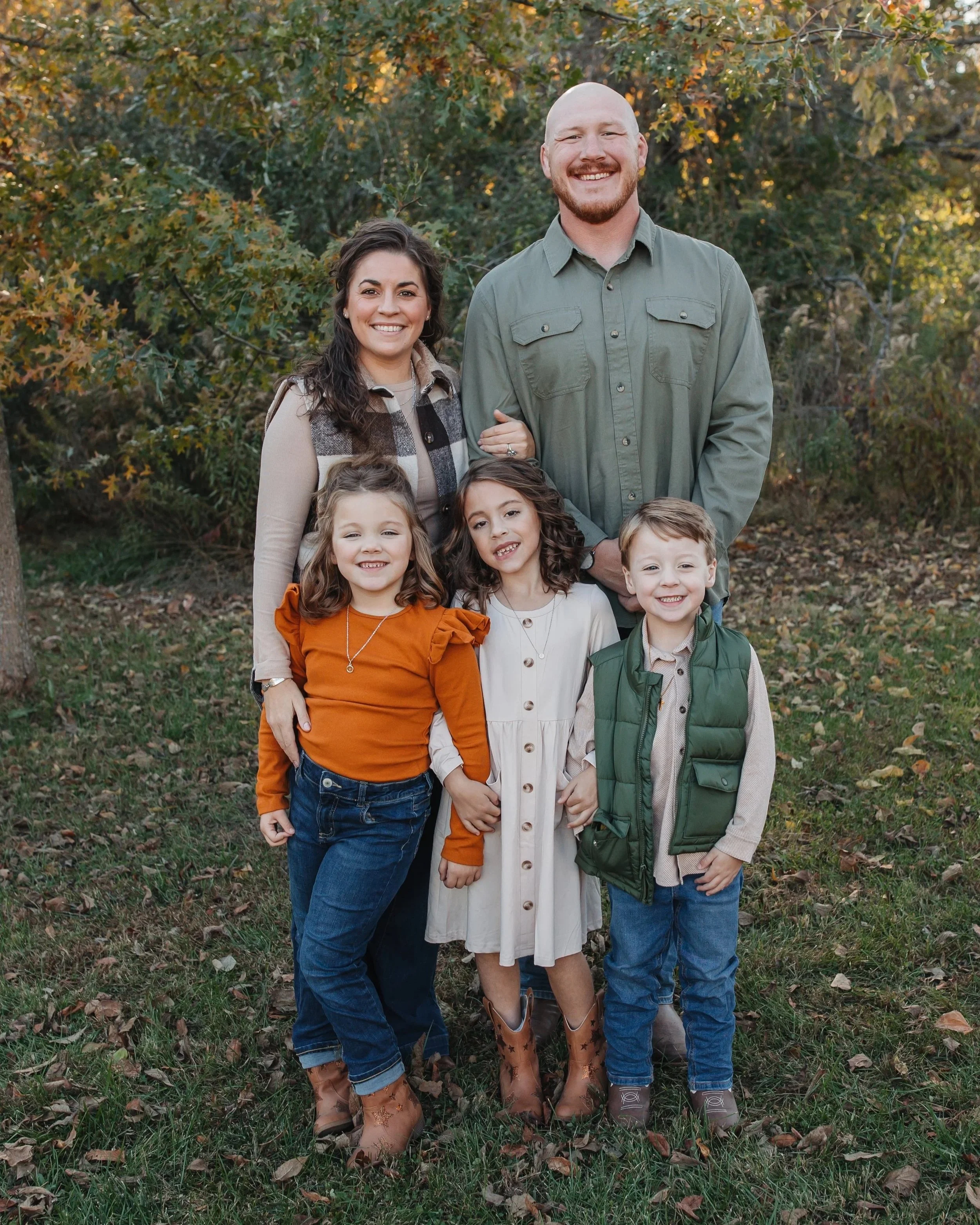 Brynne & Devin with their kids: Finnley, Jo, and Louie