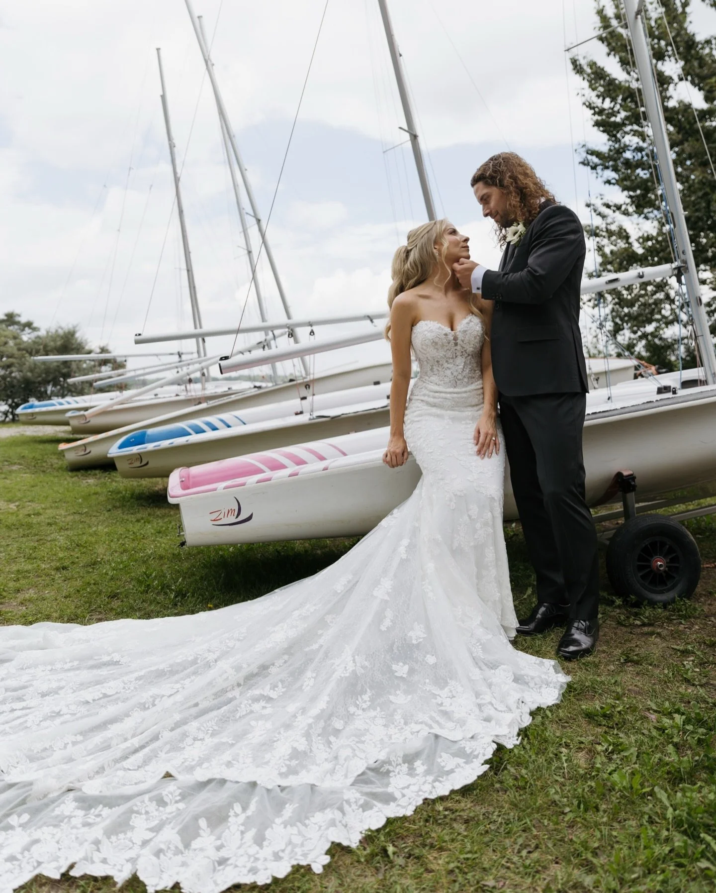 Just the bride and groom 🕊️

Venue @glenmoresailingclub
Photography @joannabphoto
Hair &amp; makeup @makeupbymylynn
Dress boutique @ethosbridal